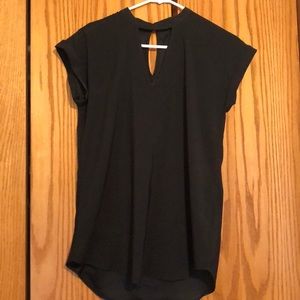 Express black cut out neck top